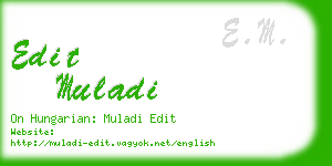 edit muladi business card